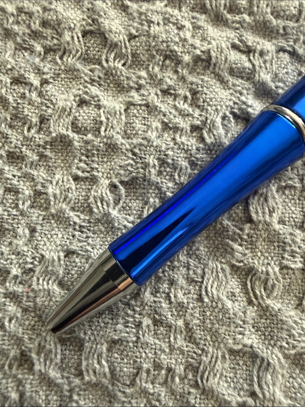 Blue Beaded Decorative Ballpoint Pen - Picture 4 of 5
